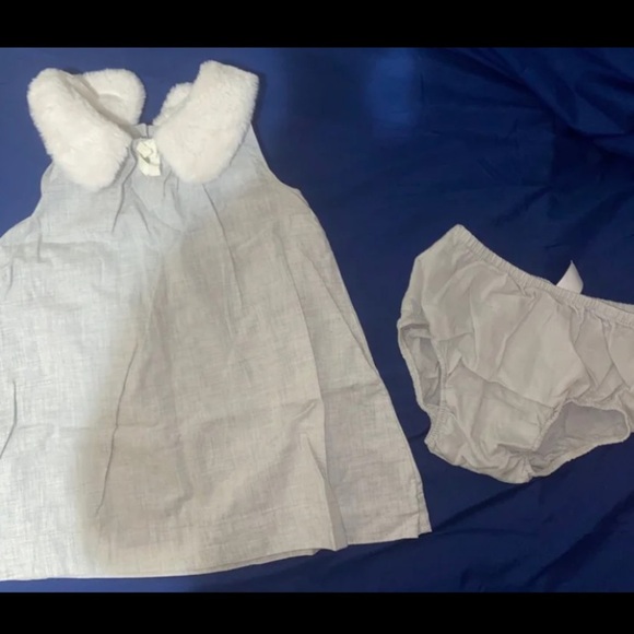 Gap baby girl fur colar dress 18-24months - Picture 3 of 10